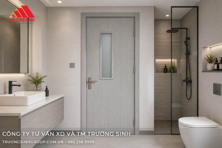 Mẫu cửa nhựa Composite nhà vệ sinh